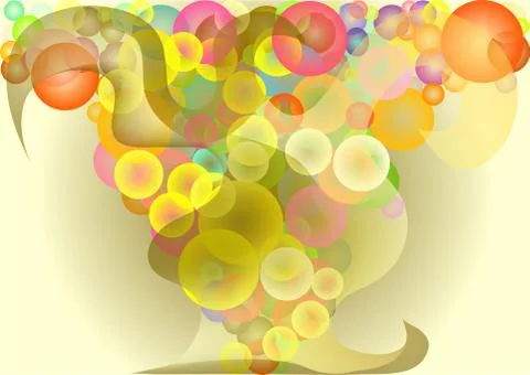 Abstract background with spheres Stock Illustration