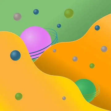 Abstract background with spheres vector illustration Stock Illustration