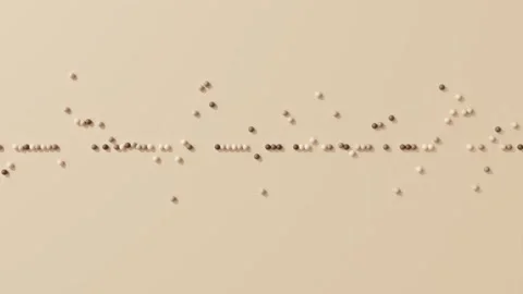 Abstract background. Spherical material arranged in long rows. Video stock 269454046