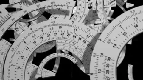 Abstract background  spinning white rulers Stock Footage 24265624