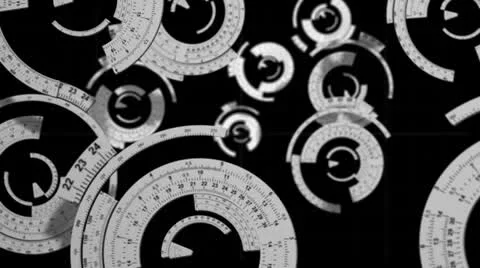 Abstract background with spinning white rulers Stock-Footage 24265666