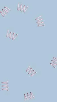 Abstract background with spiral springs,3d render Stock Illustration