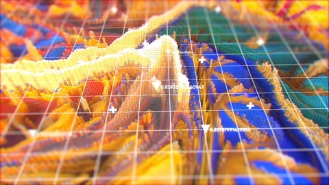 Abstract background. A splash of  a multi-colored texture under the hud element. Stock Footage 104773142