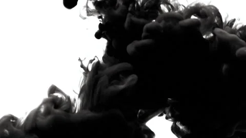 Abstract background from splashes of black paint in water. Stock Footage 143538513