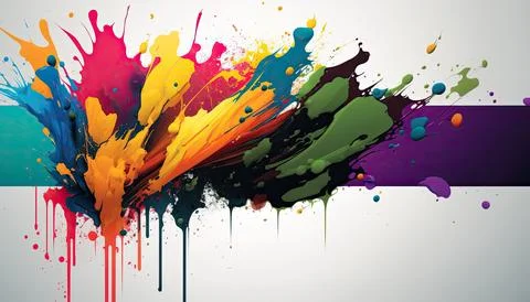 Abstract background, splashes oil paint, Made by AI,Artificial intelligence Illustrazione stock