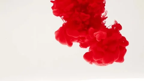 Abstract background of splashes of red paint in water, an explosion of red. Stock-Footage 143535793
