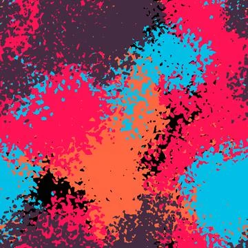 Abstract background with splashes. Textured grunge seamless pattern. Illustrazione stock