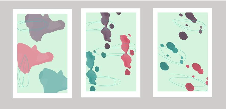 Abstract background with spots and lines Stock Illustration