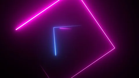 Abstract background, Square neon triangles. Seamless loop. Stock Footage 106777480