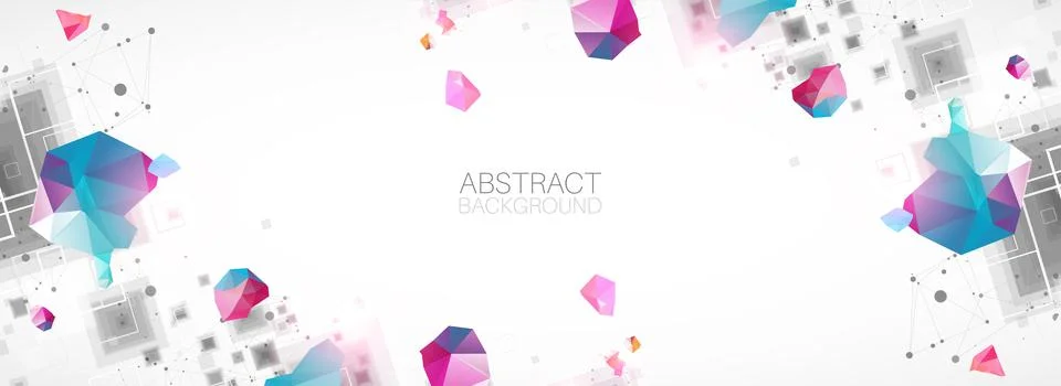 Abstract background with square pattern. Plexus effect. イラスト素材