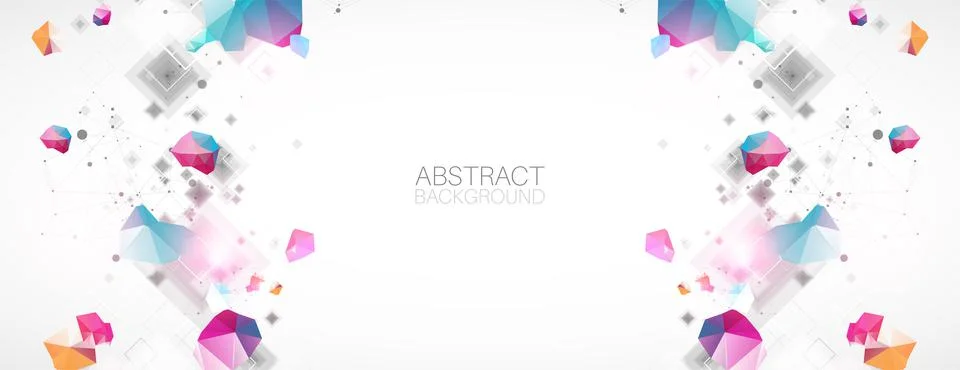 Abstract background with square pattern. Plexus effect. Illustrazione stock