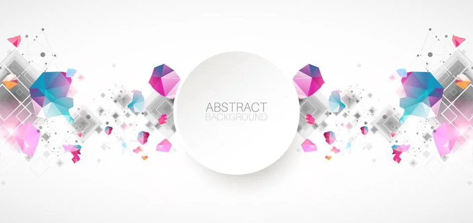 Abstract background with square pattern. Plexus effect. Illustrazione stock