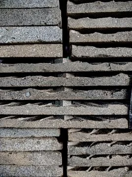 Abstract background of square stone stacked upwards.is a natural rock for dev Stock Photos