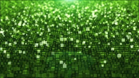 Abstract background with square white green moving and flicker particles. Stock Footage 85679461