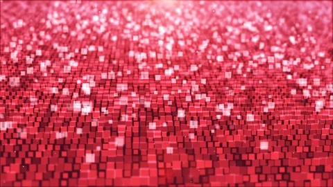 Abstract background with square white red moving and flicker particles. Stock Footage 85679489