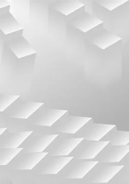 Abstract background with squares. Abstract white 3D background. Stock Illustration