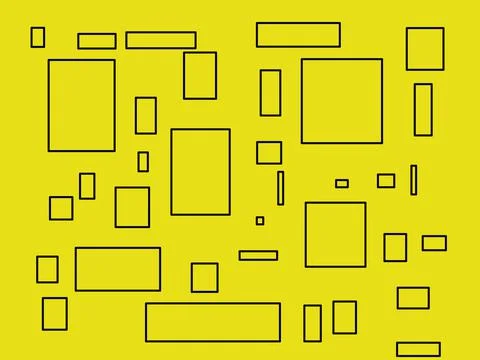 Abstract background with squares and lines, wall art's design, illustration and Stock Illustration