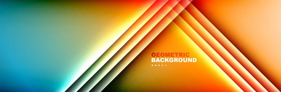 Abstract background - squares and lines composition created with lights and Stock Illustration