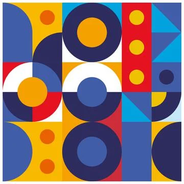 Abstract background with squares, rectangles, rhombus and crosses. Stock Illustration