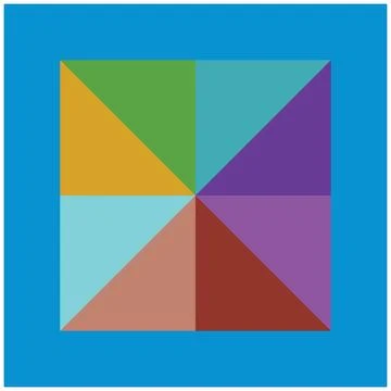 Abstract background with squares, rectangles, rhombus and crosses Stock Illustration