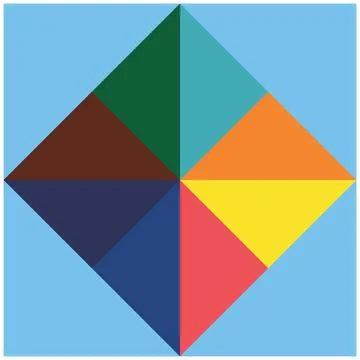 Abstract background with squares, rectangles, rhombus and crosses. Stock Illustration