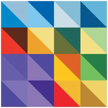 Abstract background with squares, rectangles, rhombus and crosses. Stock Illustration