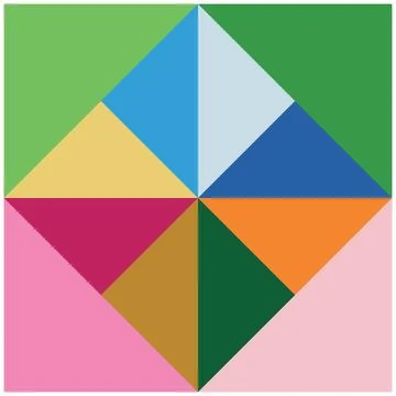 Abstract background with squares, rectangles, rhombus and crosses. Stock Illustration