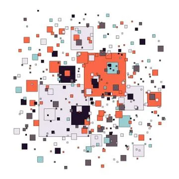 Abstract background with squares - vector illustration Stock Illustration