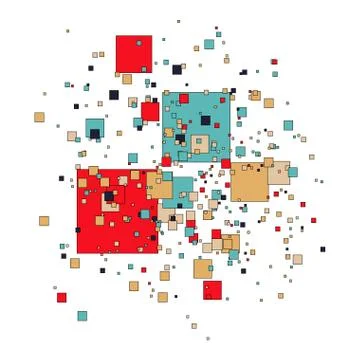 Abstract background with squares - vector illustration 스톡 일러스트