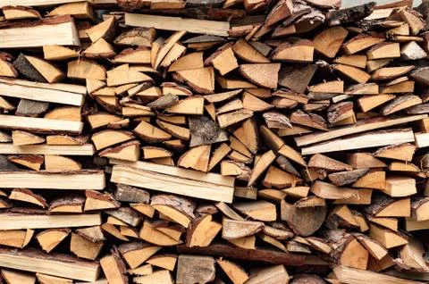 Abstract background with stack of wood Stock Photos