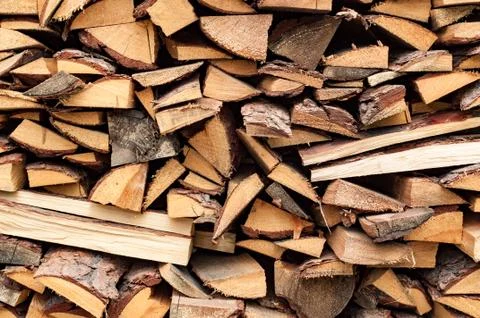 Abstract background with stack of wood Stock Photos