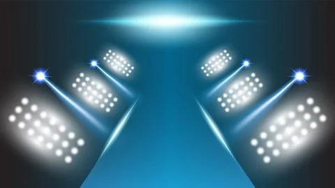Abstract background stadium stage hall with scenic lights of round futuristic Stock Illustration