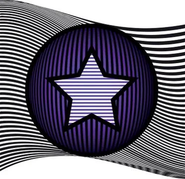 Abstract background with Star on a Circle Stock Illustration