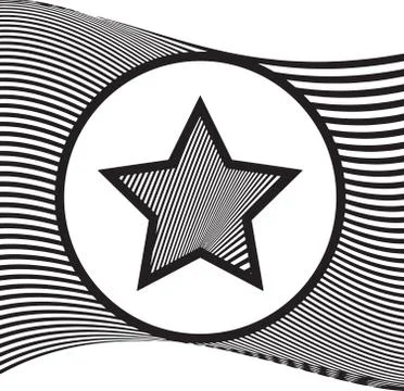 Abstract background with Star on a Circle Illustrazione stock