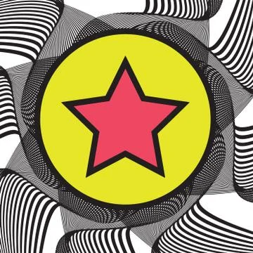 Abstract background with Star on a Circle Stock-Illustration