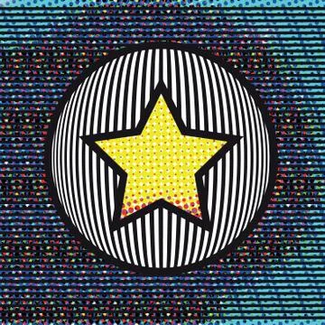 Abstract background with Star on a Circle Stock Illustration