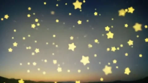 Abstract background with star shapes and bokeh lights. Stock Footage 307399909