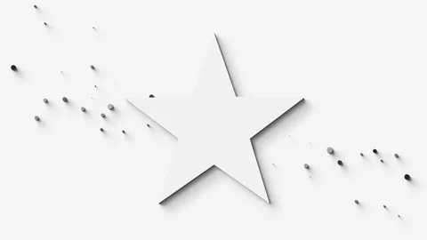 Abstract background with a star. a simple white background with a star. loop Stock Footage 314260355