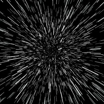 Abstract Background With Star Warp or Hyperspace. Abstract Exploding Effect Stock Illustration