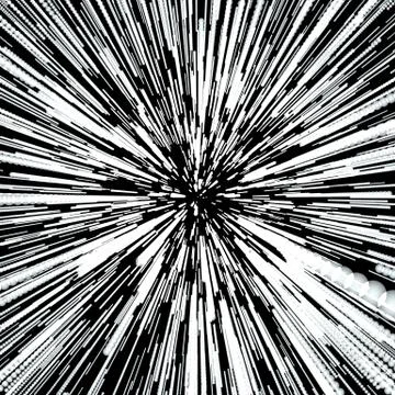 Abstract Background With Star Warp or Hyperspace. Abstract Exploding Effect Stock Illustration