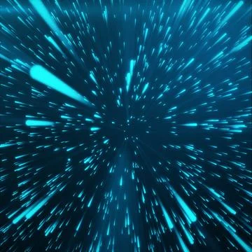 Abstract Background With Star Warp or Hyperspace. Abstract Exploding Effect Stock Illustration