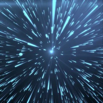 Abstract Background With Star Warp or Hyperspace. Abstract Exploding Effect Stock Illustration