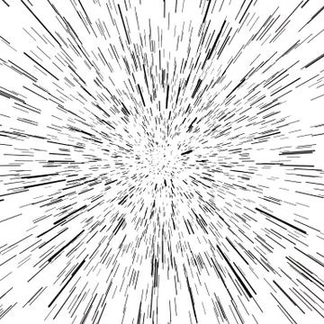 Abstract Background With Star Warp or Hyperspace. Abstract Exploding Effect Stock Illustration