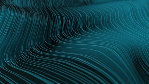 Abstract background with static 3D waves, blue light and black shadows Stock Footage 255837317