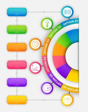 Abstract background with steps, parts, options, infographic template, way of Stock Illustration