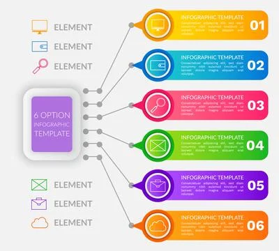 Abstract background with steps, parts, options, infographic template, way of Illustrazione stock