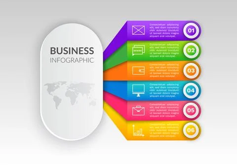 Abstract background with steps, parts, options, infographic template, way of Stock Illustration
