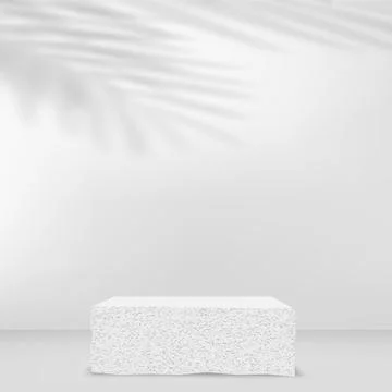 Abstract background with stone geometric 3d podiums. Vector illustration Stock Illustration