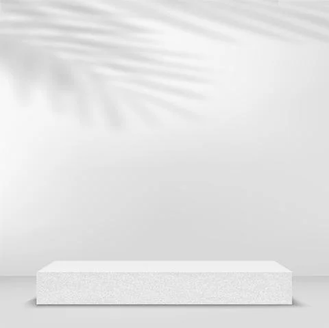 Abstract background with stone geometric 3d podiums. Vector illustration Stock Illustration