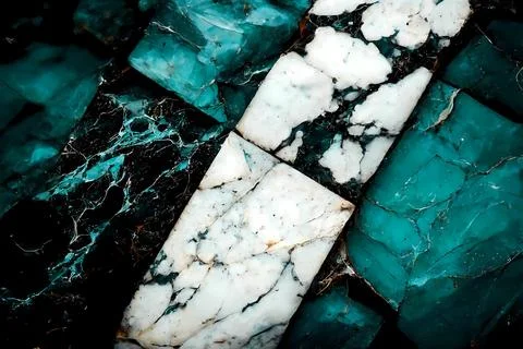 Abstract background of stone texture. Turquoise marble pattern Stock Illustration
